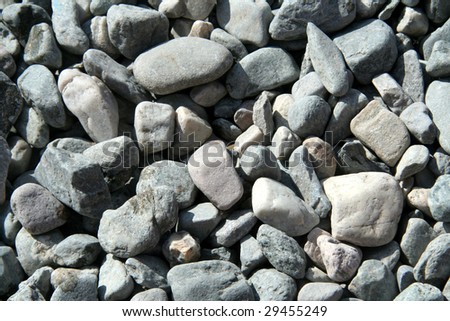 Pattern of round and smooth edged grey stones