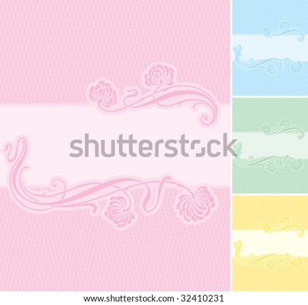 stock vector Elegant floral label background Editable and scalable vector 