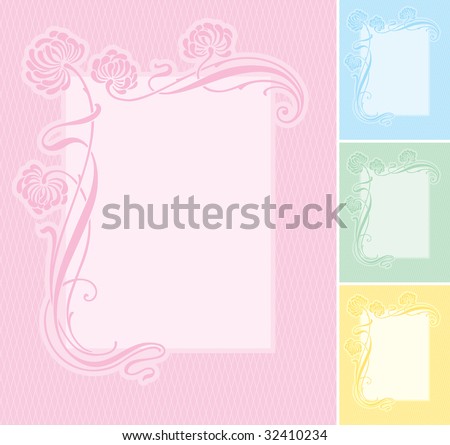 stock vector Elegant floral label background Editable and scalable vector