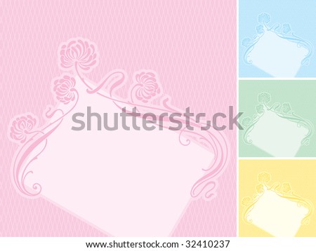 stock vector Elegant floral label background Editable and scalable vector 
