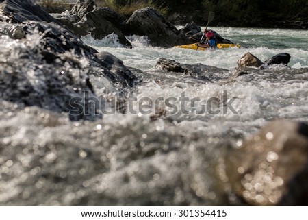 Wild water kayaking