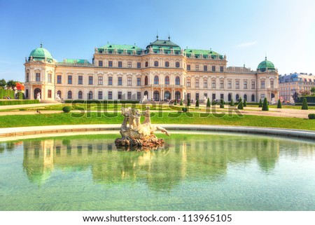 Belvedere Palace In Vienna - Austria