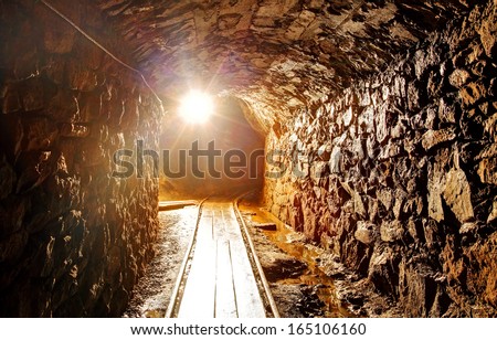 Underground tunnel in mine