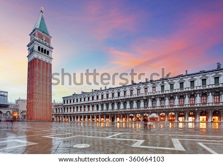 San Marco square, Venice Italy.