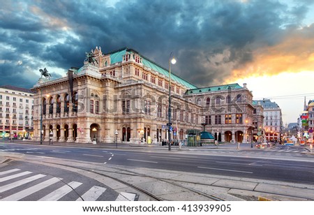 State Opera at sunrise - Vienna - Austria