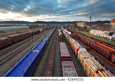 Cargo Station with trains