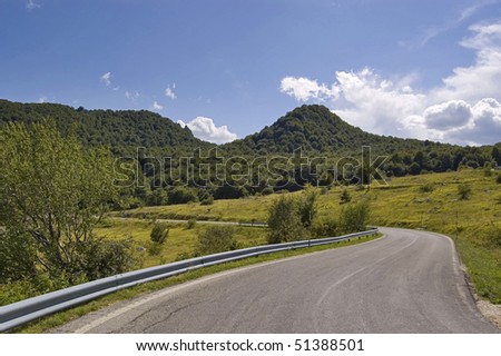 road to mountains in Italy