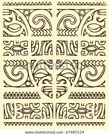 Maori Tribal Tattoo Stock Vector 67685524 Shutterstock maori tribal