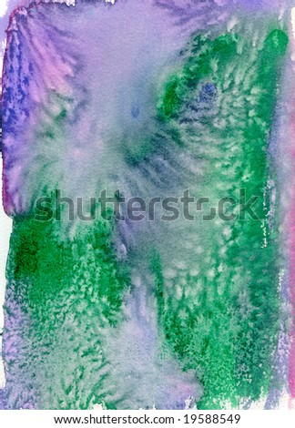 High resolution scan of watercolor pigment with effects and blends