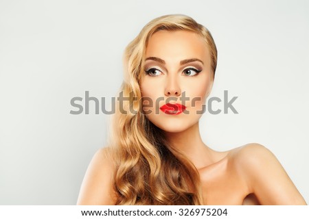 Woman with Blond Coloring Hair