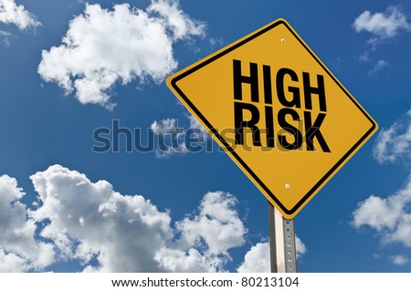 High Risk Road Sign Stock Photo 80213104 : Shutterstock