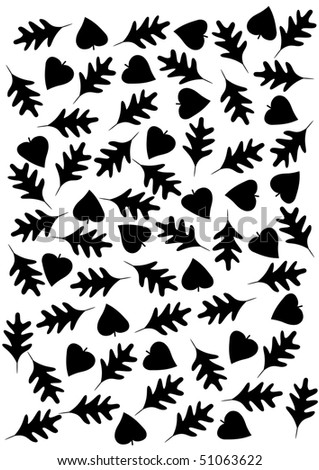 Leaves silhouettes background