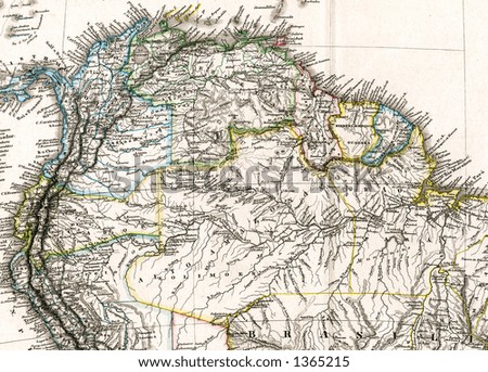 maps of venezuela. Stieler Map of Venezuela