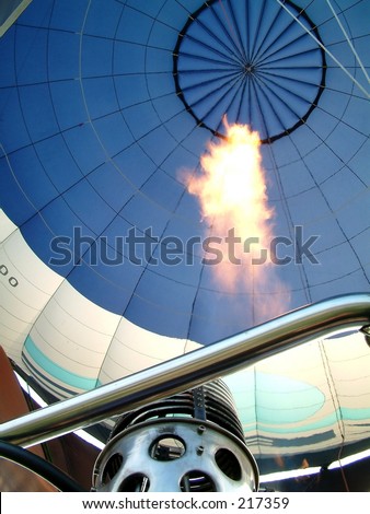 flame of hot air balloon