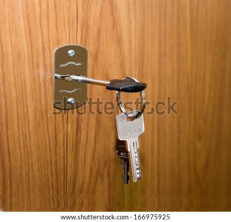 Opening of doors by means of a bunch of keys