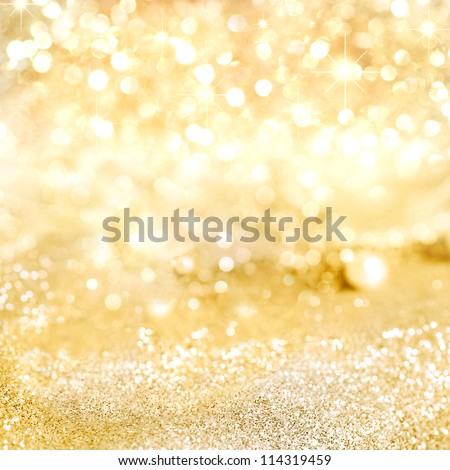 Decorative gold background with sparkling
