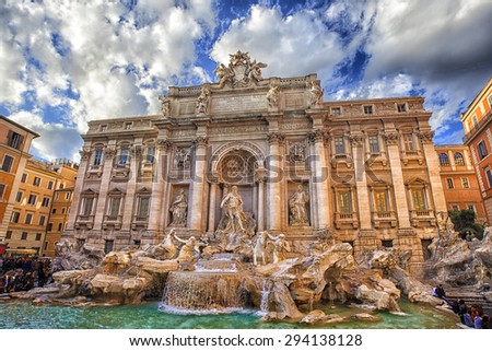 Fontana di Trevi (Trevi Fountain), Rome, Italy