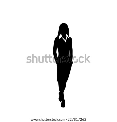 vector business woman black silhouette walk step forward full length over white background vector illustration vector business woman black silhouette walk step forward full length over white background vector illustration