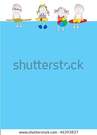 Pool Party Stock Vector Illustration 46393837 : Shutterstock