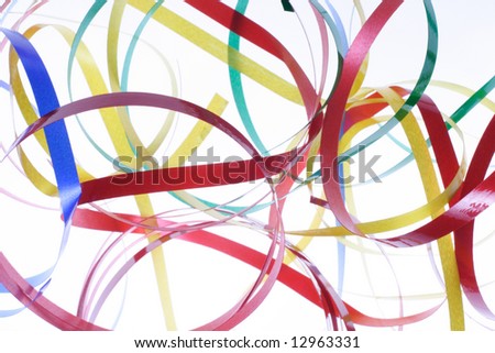 Color decorative tape on a white background