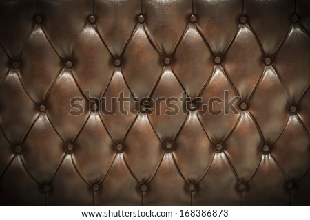 Genuine Leather Upholstery Background For A Luxury Decoration In Brown Tones