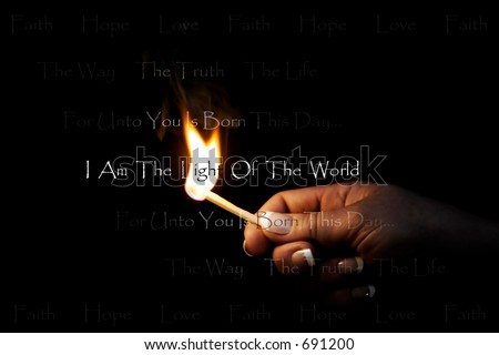 Woman'S Hand Holding A Blazing Match Which Lights Religious