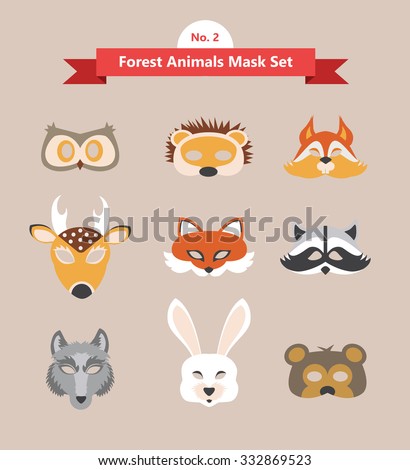 animal mask set- forest animals- set no. 2