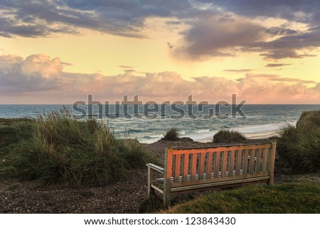 Island Sylt early sun rise at the red cliff, Germany
