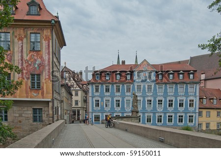 stock photo In the old town of Bamberg Germany