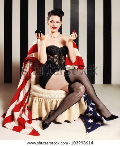 Sexy Pinup Style Vintage Image