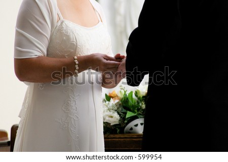 Wedding vows husband and wife ring exchange