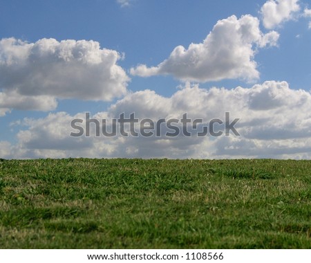 Perfect Fantasy Outdoor Scene Clouds Green Grass  Background Photo Prop (Insert Your Client!)