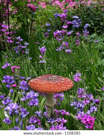 Mushroom Floral Fantasy Backdrop background (Insert Your Client!)