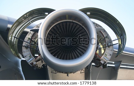 Inside Opened C-17 Military Aircraft Engine