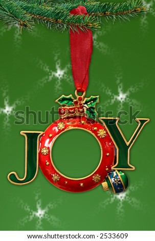 Beautiful Isolated Holiday Ornament Frame on Christmas Background