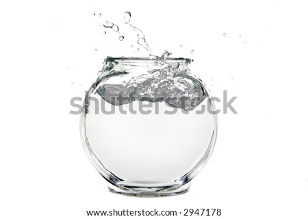 goldfish bowl clipart. stock photo : Goldfish Bowl Splashing Water