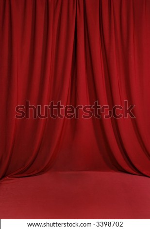 Red Draped Background Backdrop
