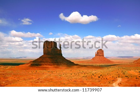 Scenic Landscape in Monument Valley, Navajo Nation, Arizona USA
