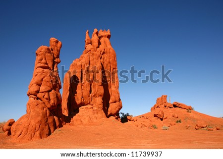 Two Peaks in Monument Valley, Navajo Nation, Arizona USA