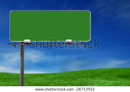 Outdoor Advertising Billboard Freeway Sign in Natural Setting