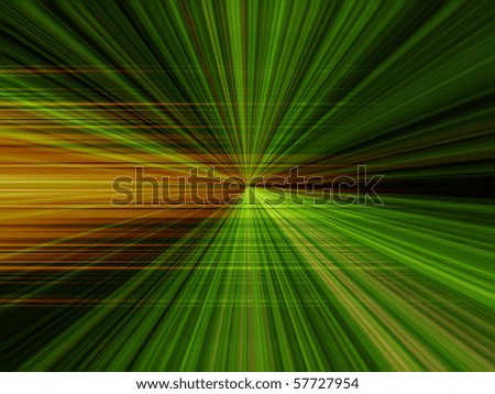 Green zoom background with orange lines