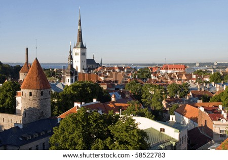 View over the Old Town of Tallinn, which is a UNESCO World Cultural Heritage site