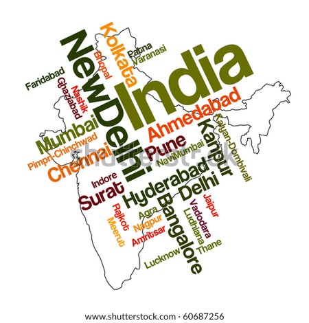India  Vector Free Download on India Map With Cities Free Download