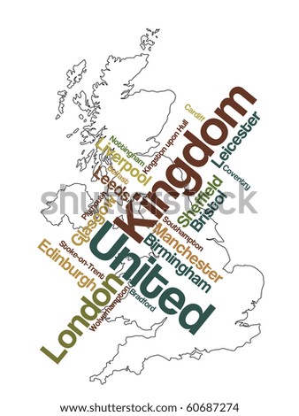 Map Of Britain With Cities. United Kingdom map and