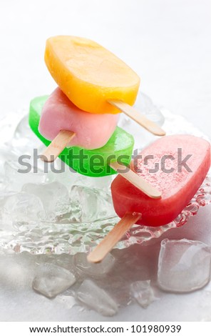 Home-made fruit ice cream