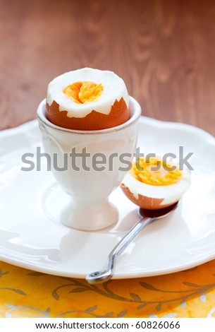 Boiled egg in an eggcup