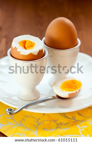 Boiled egg in an eggcup