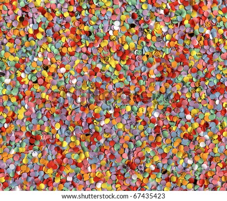 confetti diversity, carnival, abstract wedding background, paper texture closeup