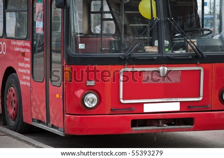 Red tourist bus.Double-Decker Bus.Tourbus. Bus for city tours.