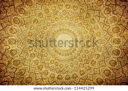 gringe background with oriental ornaments
